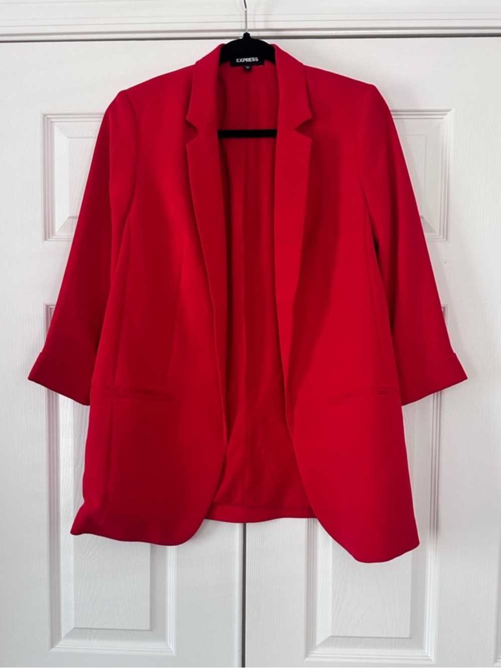 Express Red Boyfriend Blazer Size Medium - Picture 3 of 7